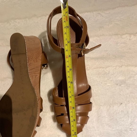 Summer sandals:  Leather Wedges size 41 sa… - Picture 9 of 12